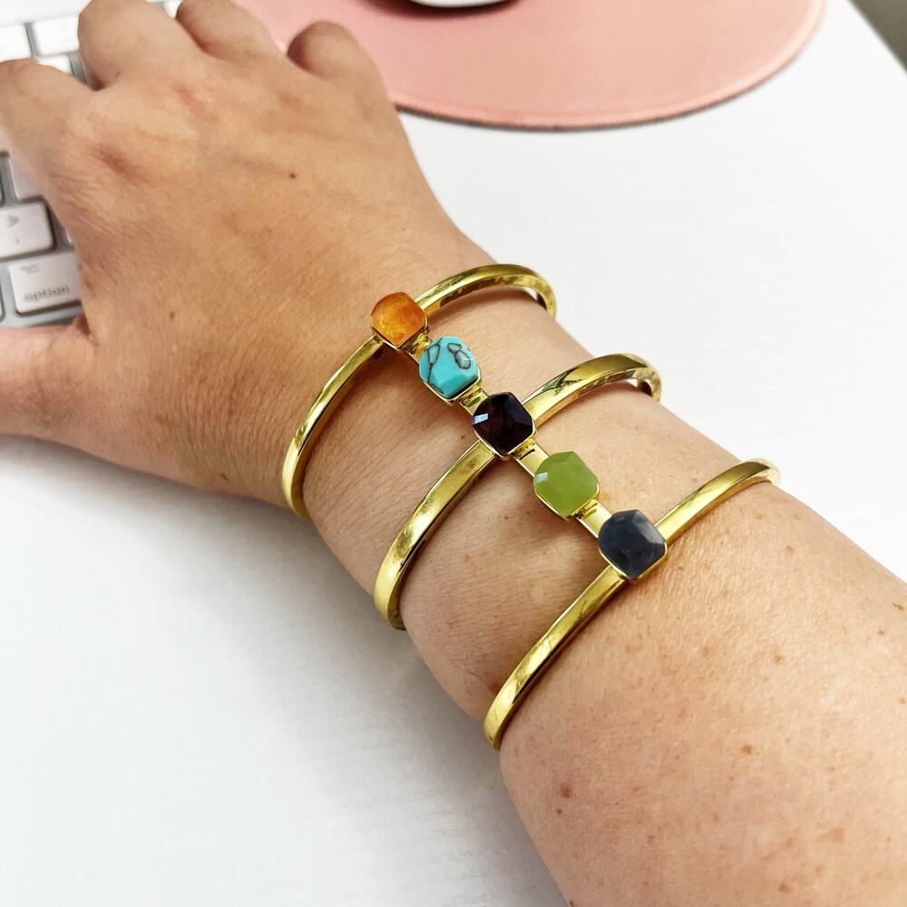 NEW French Connection 5-Stone Cuff Bracelet